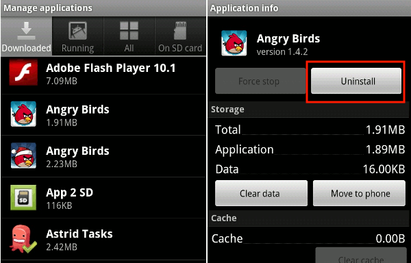 android-desinstalar